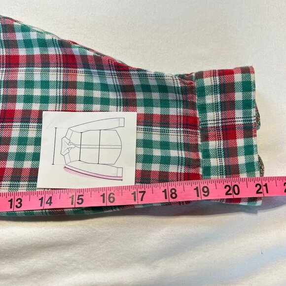 Lady Footlocker Plaid Button-Down – Festive Flair Meets Everyday Comfort Sz L - Picture 9 of 10